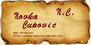 Novka Čupović vizit kartica